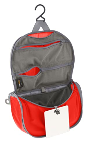 Sea to Summit TravellingLight Hanging Toiletry Bag, Travel Organizer for Men and Women, Small, Spicy Orange