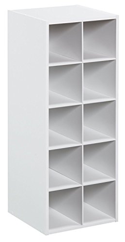 ClosetMaid 1545 Stackable 10-Cube Organizer, White
