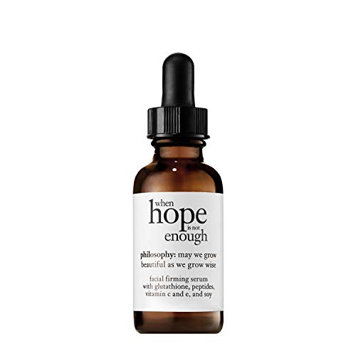 philosophy when hope is not enough facial firming serum - with vitamins C & E and hyaluronic acid - revitalizes dull complexion while reducing the look of fine lines and wrinkles - 1 fl oz.