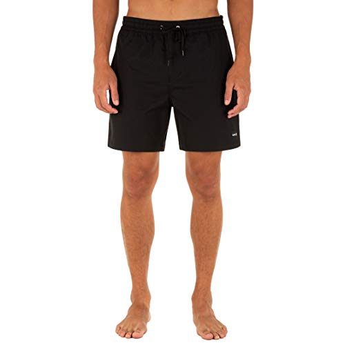 Hurley Men's One and Only 17' Volley Board Shorts, Black/Black, Large