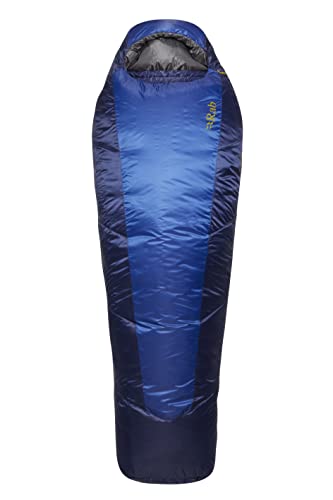 Rab Solar Eco 2 Synthetic Insulated Recycled Mummy Sleeping Bag for Camping and Backpacking - Ascent Blue - 30 Degree, Regular, Right Zip