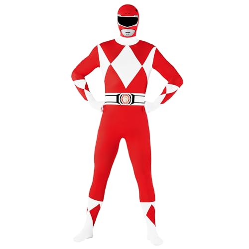 Morphsuits Power Rangers Costume, Power Ranger Costumes Adult, Red Power Ranger Costumes, Mens Power Ranger Costume Adult, Power Ranger Suit Adult, Adult Red Ranger Costume XXL