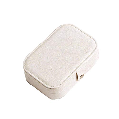 FHISD Jewelry Storage Box, Jewelry Organizer Box for Necklace Earring Rings Travel Jewelry Organizer with Double Layer Design Jewelry Box for Women Girls (Color : Onecolor) (Oneco