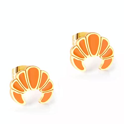 Croissant Earrings for Women - Bread Earrings - Food Earrings - Croissant Stud Earrings - Croissant Jewelry (Croissant)