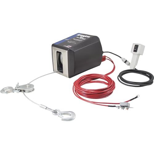 Dutton-Lainson StrongArm 12 Volt DC Powered Electric Winch with Remote - 4,500-Lb. Capacity, Galvanized Aircraft Cable, Model Number SA12015DC