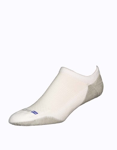 Drymax Sport No Show Socks, White/Grey, Large
