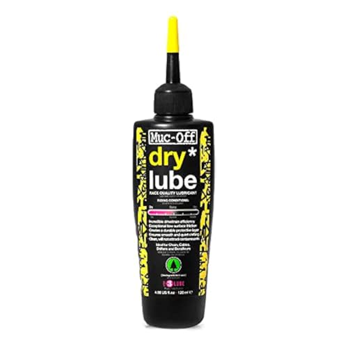 Muc-Off Dry Chain Lube, 120 Milliliters - Biodegradable Bike Chain Lubricant Suitable for All Types of Bike - Formulated for Dry Weather Conditions