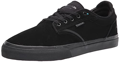Emerica Men's Dickson Low Top Vulc Skate Shoe, Black/Black, 6.5