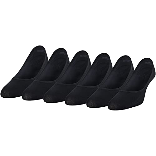 Peds Women's Lightweight Low Cut No Show Socks, Multipairs, Black (6-Pairs), Shoe Size: 5-10