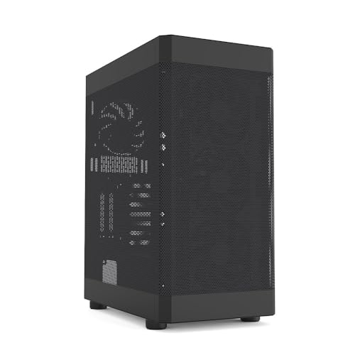 Zalman i4 ATX Mid-Tower PC Case - ATX, Micro ATX, Mini ITX Computer Case - 6 x 120mm Black Fans Pre-Installed - Full Mesh Design - Magnetic Dust Filter - 360mm Radiator Support, Black