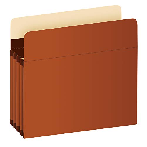 Pendaflex Expanding Accordion File Pockets, Extra Durable, Expands 3.5', Letter Size, Reinforced with Dupont Tyvek Material, 10/Box (15421), Brown