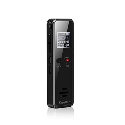 Professional Digital Voice Recorder by Timeqid | Audio Sound Recorder | Auto Saving Files, Voice Activated Recorder (VOR) with Built-in Speaker, Tape Recorder Noise Reduction High Definition Audio