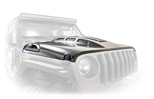 Heat Dispersion Hood fits 2018-2023 Jeep Wrangler JL & 2020-2023 Jeep Gladiator JT | Raised and Vented Center Cowl | Dual-vented for Maximum Air Flow | DV8 Offroad