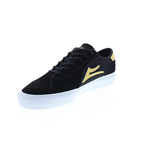 Lakai Flaco II, Skate Shoes, Black/Gold Suede, 12