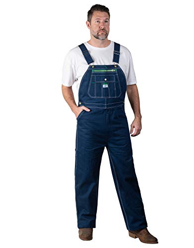 Walls mens Rigid Denim Bib overalls and coveralls workwear apparel, Rigid Denim, 48W x 30L US