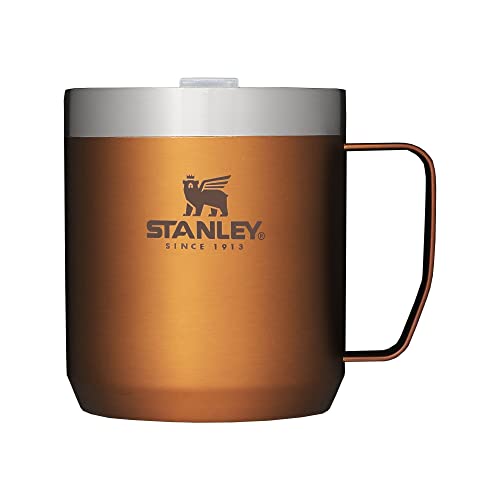 Stanley Stay Hot Camp Mug - Durable 18/8 Stainless Steel Insulated Mug - Splash-Free Tritan Drink-Thru Lid - 12 OZ - Maple