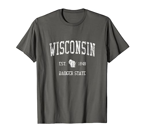 Retro Wisconsin T Shirt Vintage Sports Tee Design