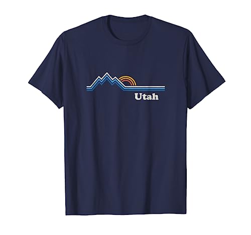 Retro Utah T Shirt Vintage Sunrise Mountains Tee Design