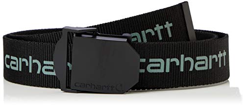 Carhartt Men's Standard Casual Rugged Belts, Available in Multiple Styles, Colors & Sizes, Signature Webbing (Black), Medium