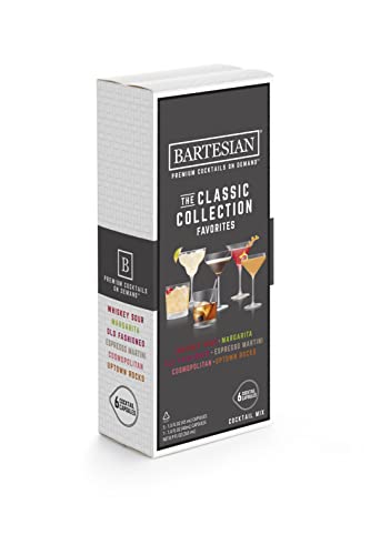 Bartesian The Classic Collection Cocktail Mixer Capsules, Variety Pack of 6 Cocktail Capsules, for Bartesian Premium Cocktail Maker (55524)