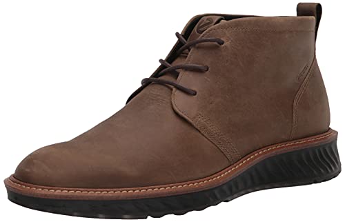 ECCO Men's ST. 1 Hybrid Gore-TEX Waterproof Chukka Boot, Navajo Brown Nubuck, 10-10.5