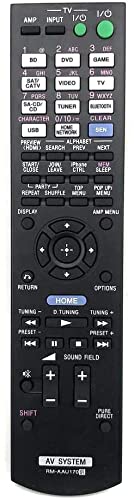 RM-AAU170 Replaced Remote Fit for Sony STRDN840 STR-DA4600ES STRDH540 STR-DH540 STR-CT550WT RM-AAU073 RM-AAU168 RMAAU169 RM-AAU120 RM-AAL008 RM-AAU154 149205111 Home Theater System