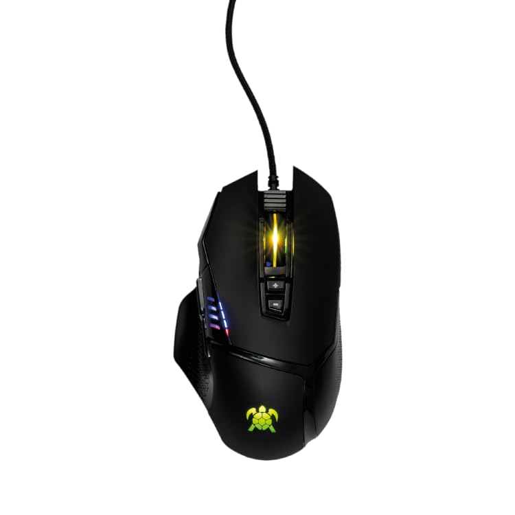 Hawksbill Super Slider V1 High Performance Wired Gaming Mouse, Adjustable DPI up to 19,000, RGB LED On-Board Memory, PC/MAC