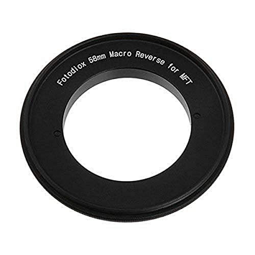 Fotodiox 58mm Filter Thread Macro Reverse Mount Adapter Ring for MFT Micro 4/3 Four Third Cameras, fits Olympus PEN E-PL1, E-PL1s, E-PL2, E-PL3, E-P2, E-P3, E-M, OM-D, E-M5, Panasonic Lumix DMC-G1, G2, G3, G10, GX1, GH1, GH2, GF1, GF2, GF3, GF5, Panasonic AG-AF100