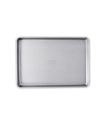 USA Pan Bakeware Half Sheet Pan, Warp Resistant Nonstick Baking Pan, Made in the USA from Aluminized Steel 17 1/4 x12 1/4 x1