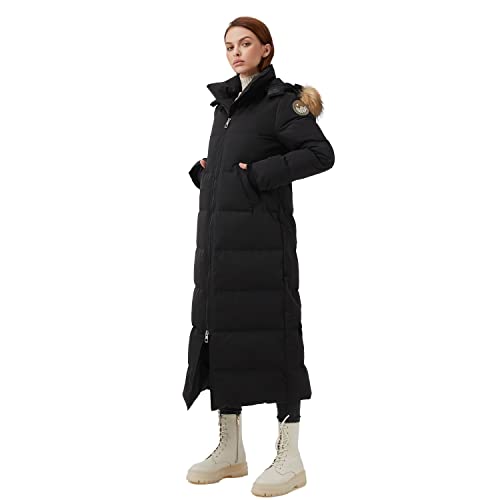 Fitouch Women's Waukee Long Down Parka | 750+ Fill Power Warm Parka | Full-Length Jacket | Extra Long Puffer