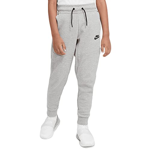 Nike Boy's Sportswear Tech Fleece Pants (Little Kids/Big Kids) Dark Grey Heather/Black MD (10-12 Big Kid)