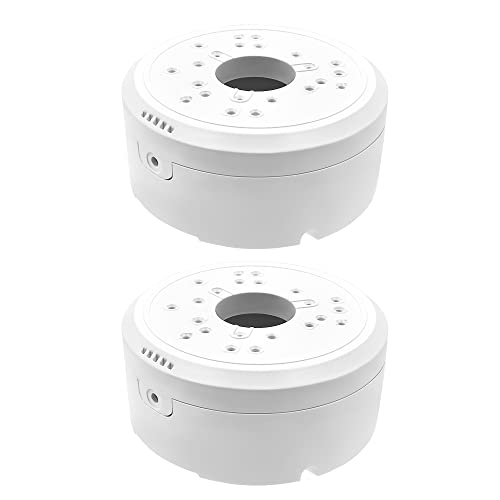 Universal Junction box for Bullet security camera, Plastic Waterproof Junction Box Mount Bracket, Indoor/Outdoor Wall Ceiling Mount Hide Cable Junction Base Boxes for Arlo Solar Panel and Reolink Solar Panel (2pcs)