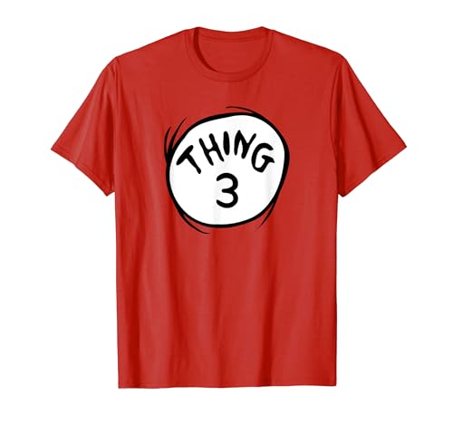 Dr. Seuss Thing 3 Emblem RED T-Shirt