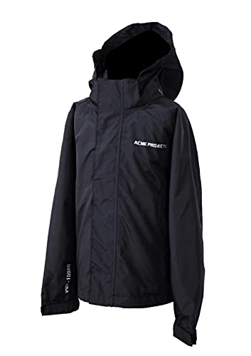 Acme Projects Rain Jacket 100% Waterproof, Breathable, Seam Sealed, 10000mm/3000gm, YKK Zippers (as1, alpha, s, regular, regular, Black)