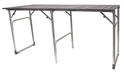 GCI OUTDOOR Slim-Fold Table | Portable Outdoor 4 Person Dining Table, Heat Resistant Aluminum Tabletop, Perfect for Barbecues, Camping, Picnics & Tailgating