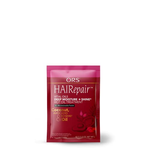 ORS HaiRepair Vital Oils Hot Oil Treatment Deep Moisture & Shine with Coconut, Avocado & Rosehip Oil (1.5 oz)