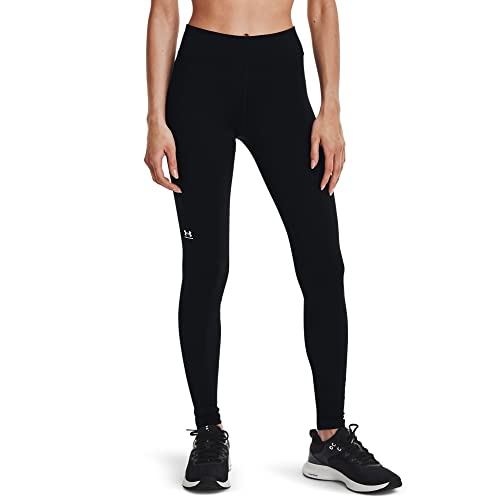 Under Armour Women's Standard ColdGear Authentics Leggings, Black (001)/White, Large