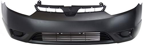 Evan Fischer Front Bumper Cover Compatible with 2006-2008 Honda Civic, Primed Coupe With emblem provision HO1000237