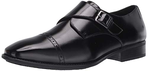 Stacy Adams Men's Armond Cap Toe Monk Strap Loafer, Black 11 medium US