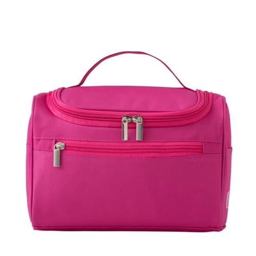 Intrfimaso Cosmetic Bags for Women Travel Makeup Bag with Handle, Toiletry Bag for Women Large Capacity Make Up Organizer Bag Door Room Essentials (Pink)