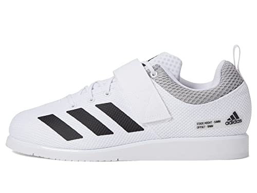 adidas Unisex-Adult Powerlift 5 White/Black/Grey 9 Adult
