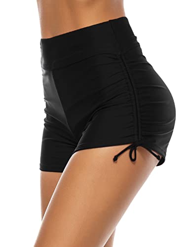 Tournesol Women's Bathing Suit Bottoms High Waisted Swim Shorts Tummy Control Swimsuit Swimwear Boy Shorts