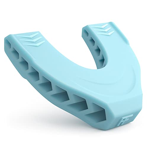 Facefit Premium Facial Exerciser - Jawline Exerciser for Men and Women – Tighten, Tone & Strengthen, Target your jawline, chin, lips and cheekbones - Food-grade Silicone (Sky Blue)