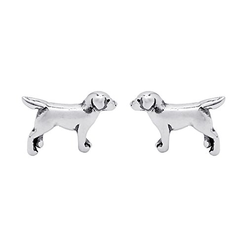 Boma Jewelry Sterling Silver Labrador Retriever Dog Stud Earrings