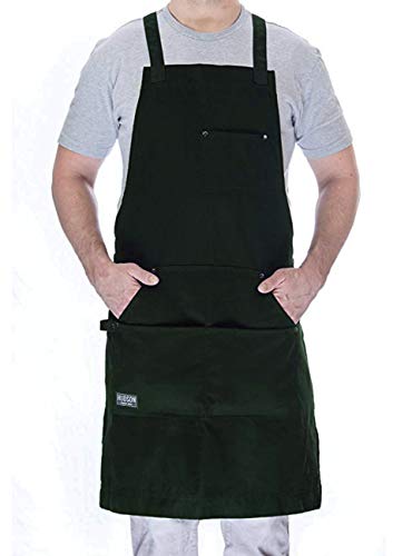 Hudson Durable Goods - Professional Grade Chef Apron - Hunter Green - 100% Cotton