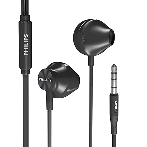 PHILIPS Wired Earbuds Earphones, in Ear Headphones, Bass Crystal Clear Sound, Ergonomic Comfort-Fit