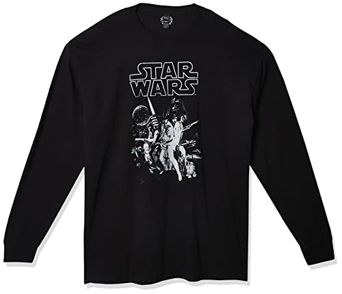 Star Wars Star Wars Men's Official 'Poster' Graphic Tee Shirt, -black//long sleeve, xx-large