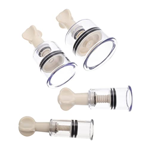 SUPVOX 4PCS Nipple Sucker Inverted Nipples Corrector Women Breast Suction Cup for Flat Nipples Breastfeeding Female Supplies