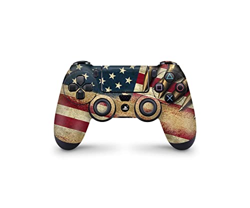 ZOOMHITSKINS PS4 Controller Skin, Compatible for Playstation 4 Controller, USA America Flag Patriot American Country Love, Durable, Fit PS4, PS4 Pro, PS4 Slim Controller, 3M Vinyl, Made in The USA