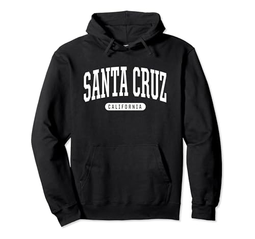 Santa Cruz Hoodie Sweatshirt College University Style CA USA Pullover Hoodie